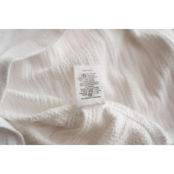 Hello Saturday Talbots Petite S cotton longsleeve white collared pullover pocket - Picture 7 of 7